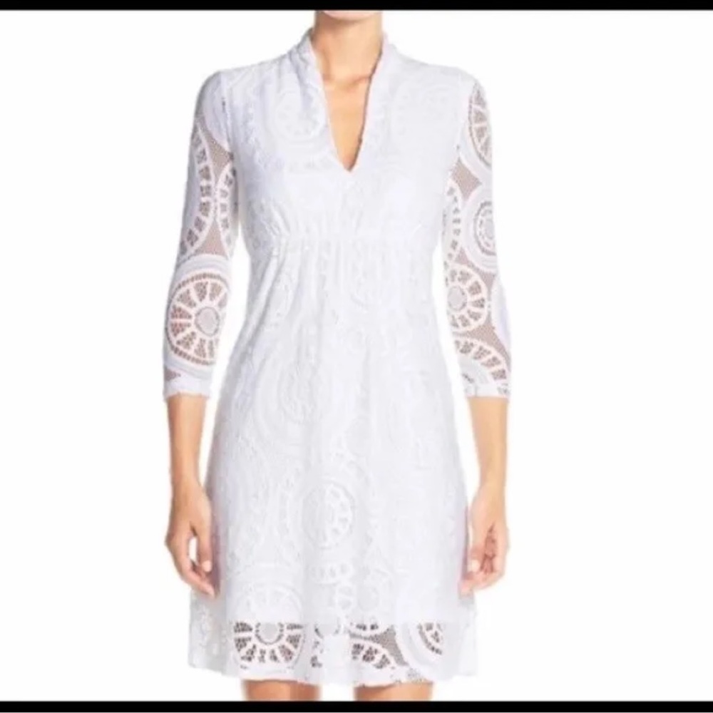 NWT 218.00 Lilly Pulitzer Alexandra Dress resort white Bubble Lace. Gorgeous!!!